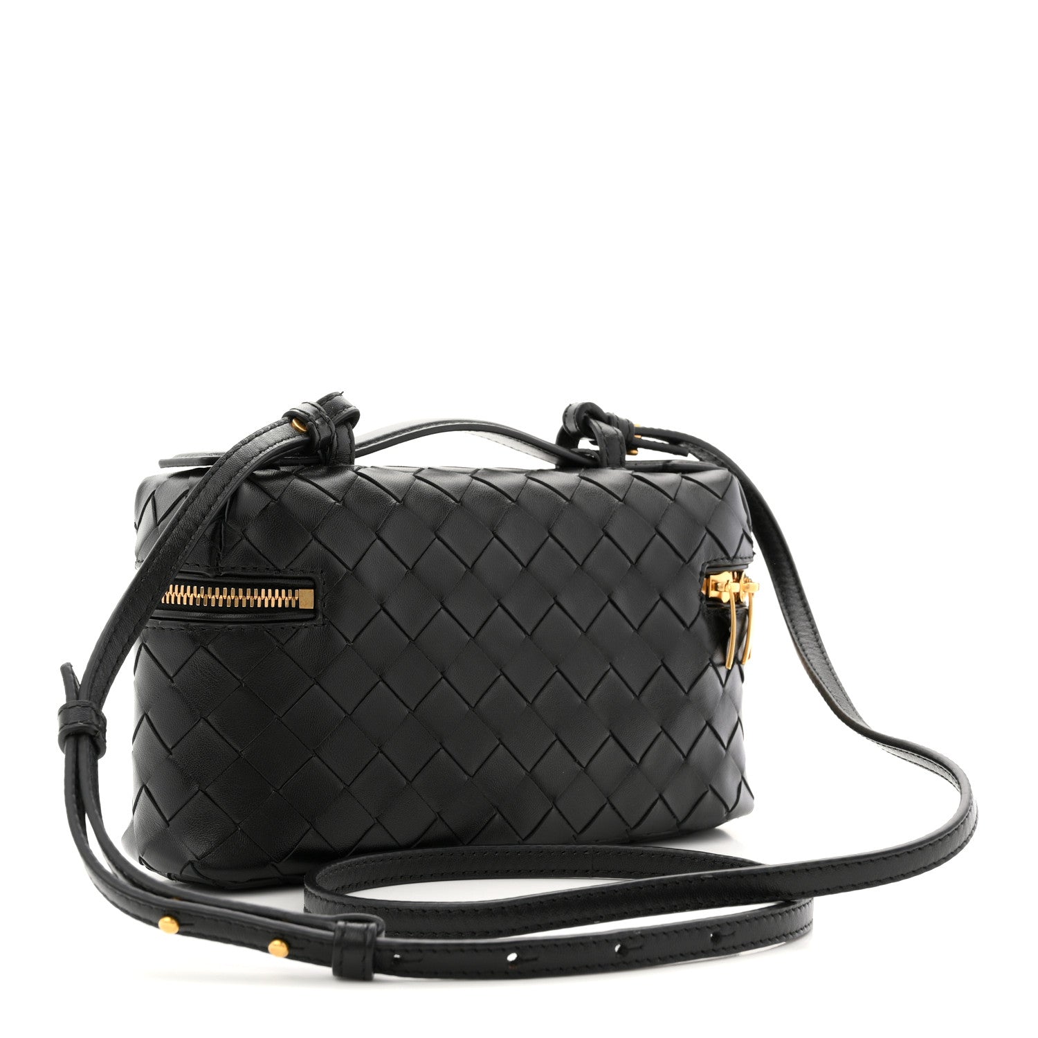 Bottega Veneta Calfskin Intrecciato Bang Bang Vanity Case Black 5 of 21