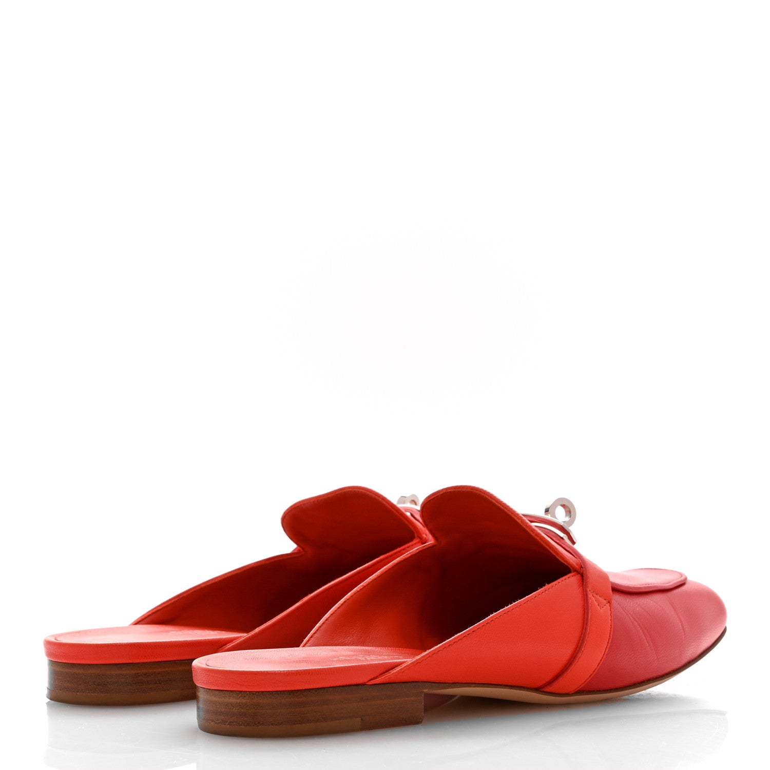Hermes Goatskin Oz Mules 38 Rose Jaipur Feu 4 of 12