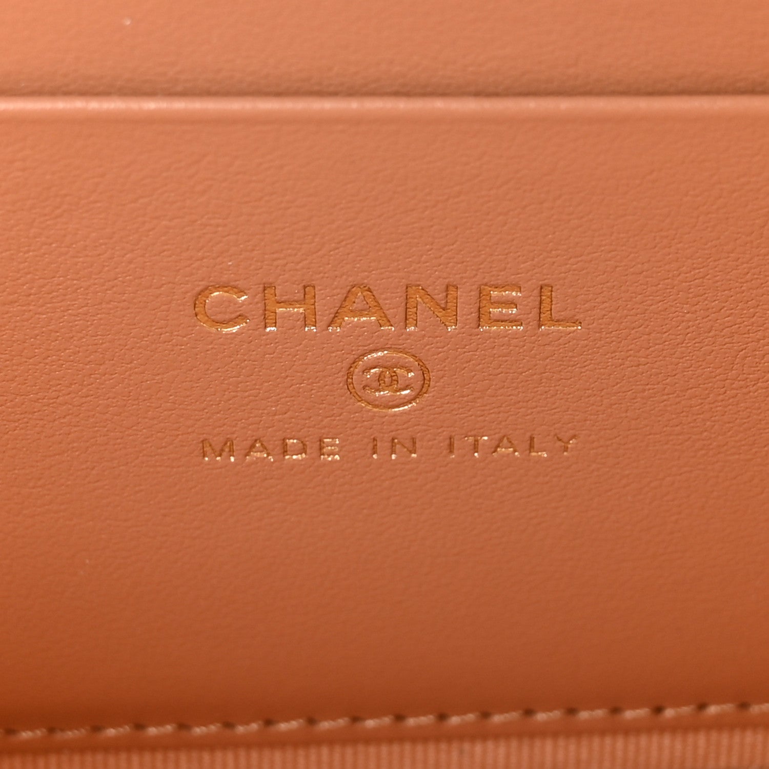 Chanel Lambskin Quilted Crystal Ridged CC Top Handle Slim Vanity Case With Chain Brown 6 of 11