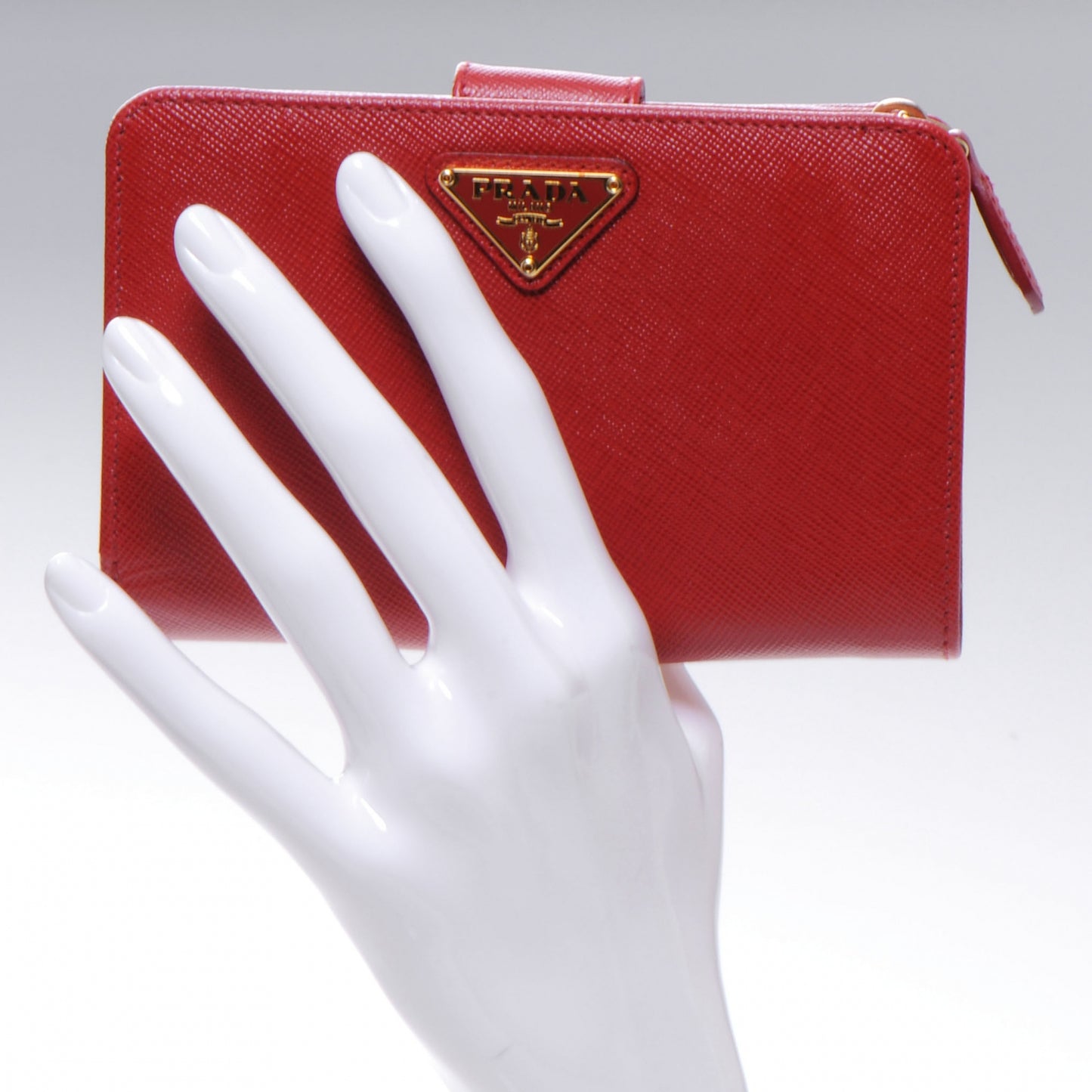 Saffiano Compact Wallet Fuoco