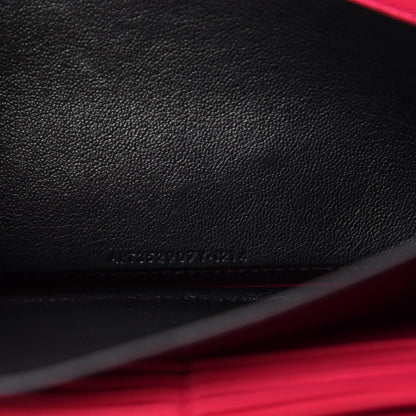 Saint Laurent Chevre Belle De Jour Zip Around Wallet Fuchsia 7 of 7