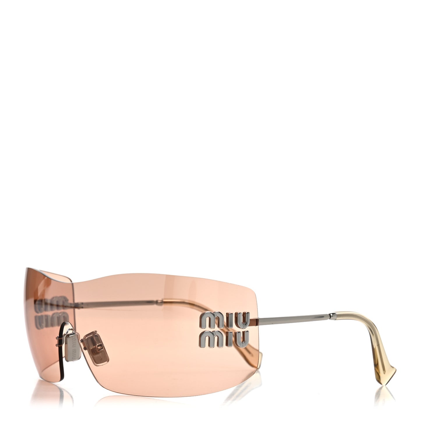Metal Oversize Shield Sunglasses SMUB53 Gold