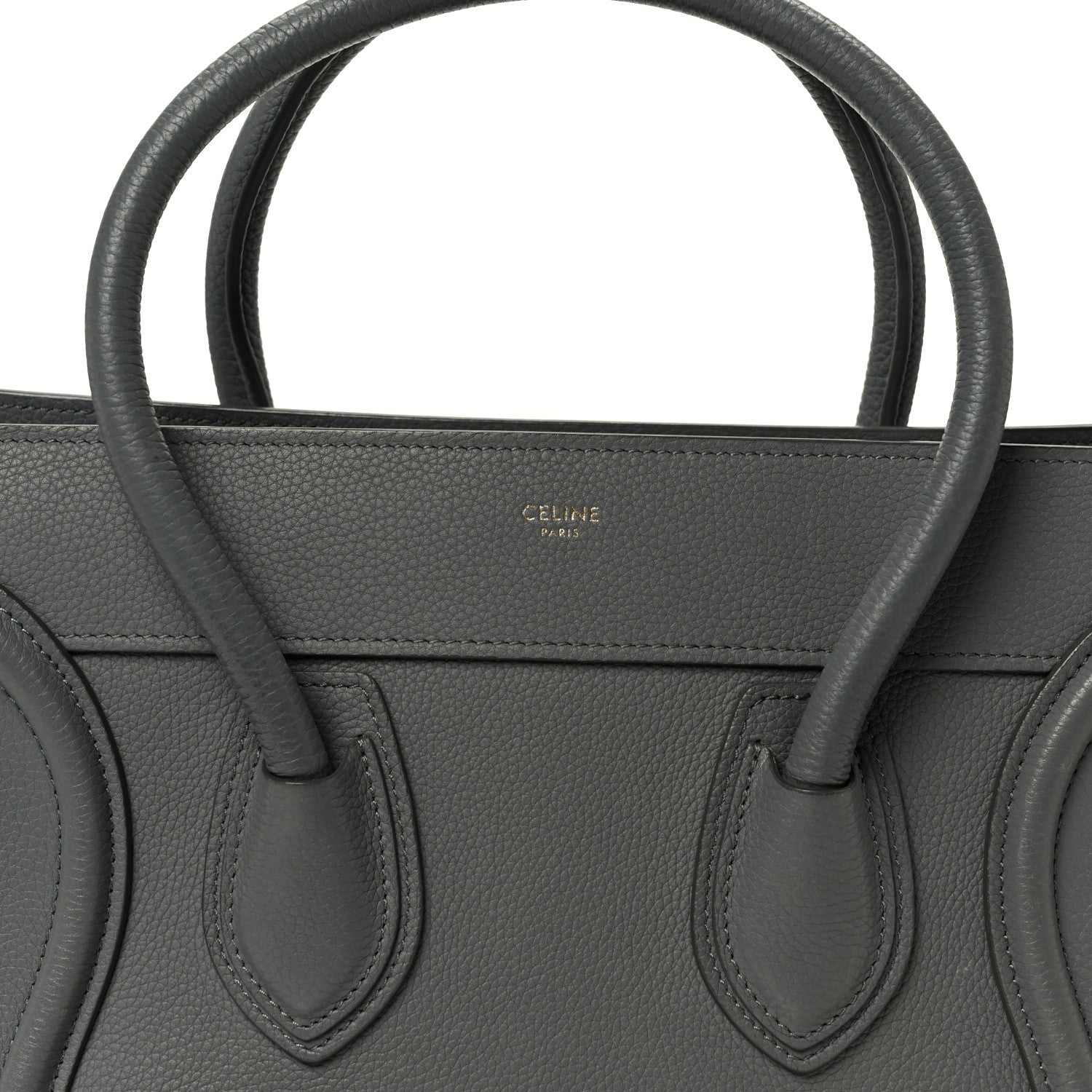 Celine Baby Drummed Calfskin Micro Luggage Kohl 9 of 11