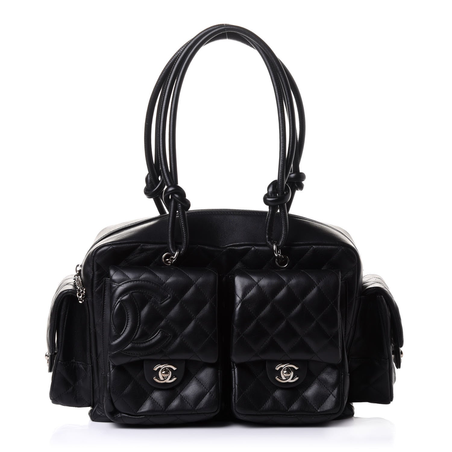 Chanel Calfskin Quilted Large Cambon Multipocket Reporter Black 1 of 10