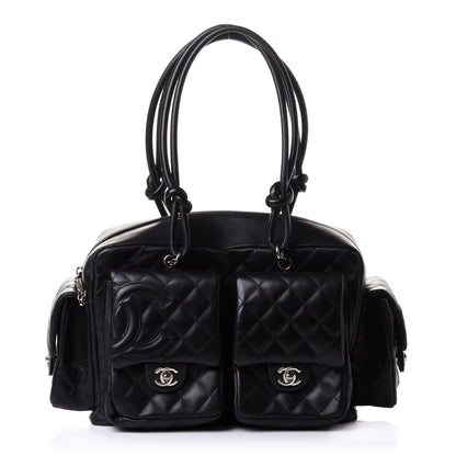Chanel Calfskin Quilted Large Cambon Multipocket Reporter Black 1 of 10