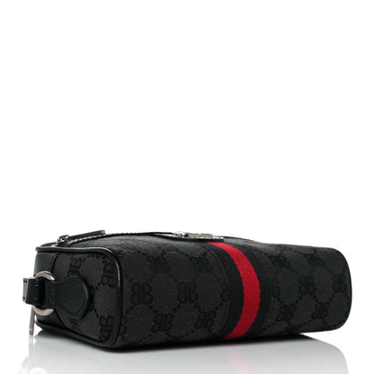 Gucci X BALENCIAGA BB Monogram Web Mini Ophidia Shoulder Bag Black 4 of 13