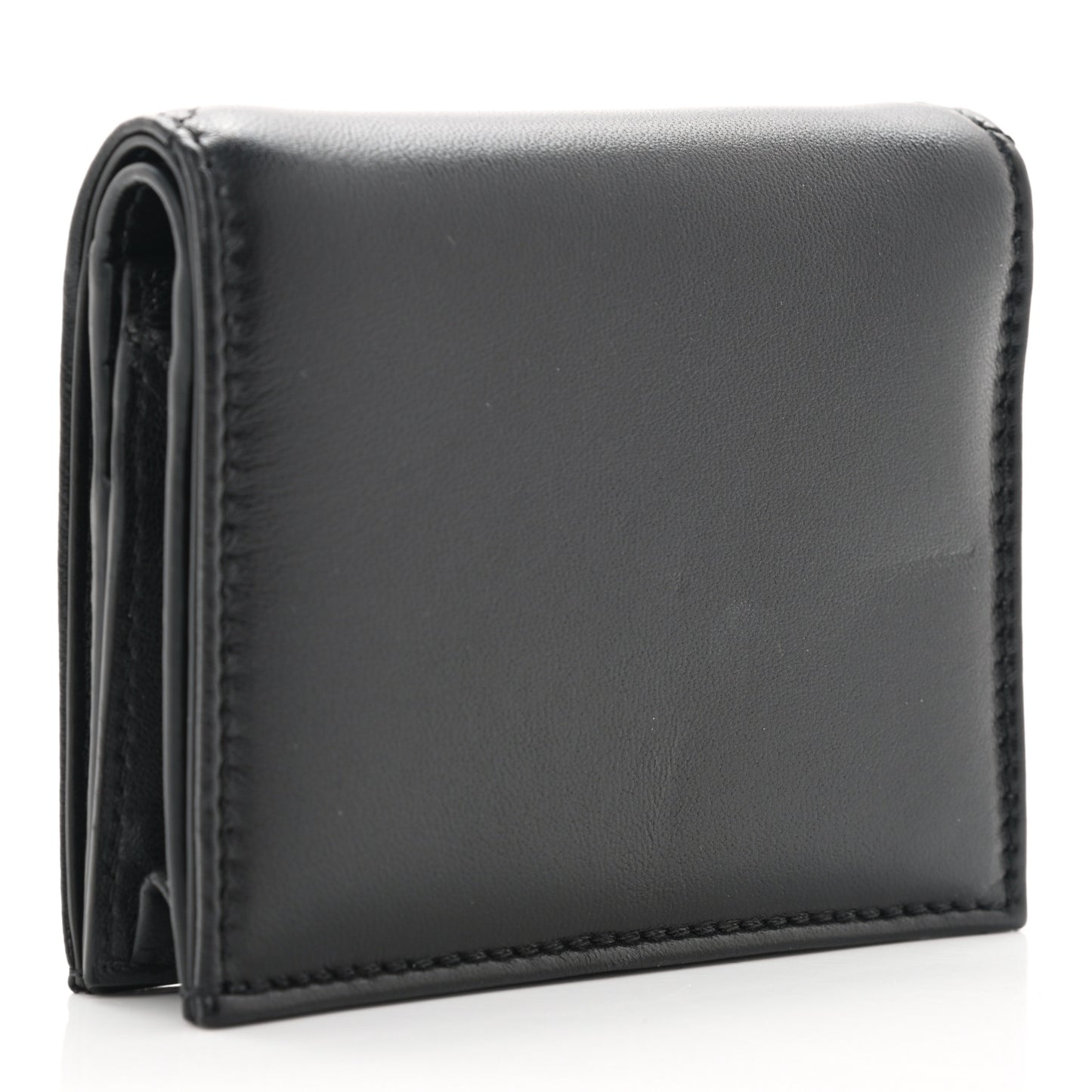 Nappa Roman Stud Small Flap Wallet Black