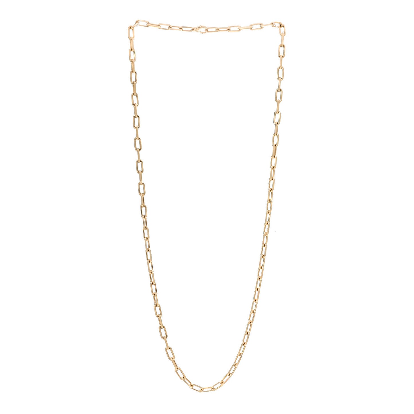 18K Yellow Gold SM Santos De Cartier Link Necklace 22"