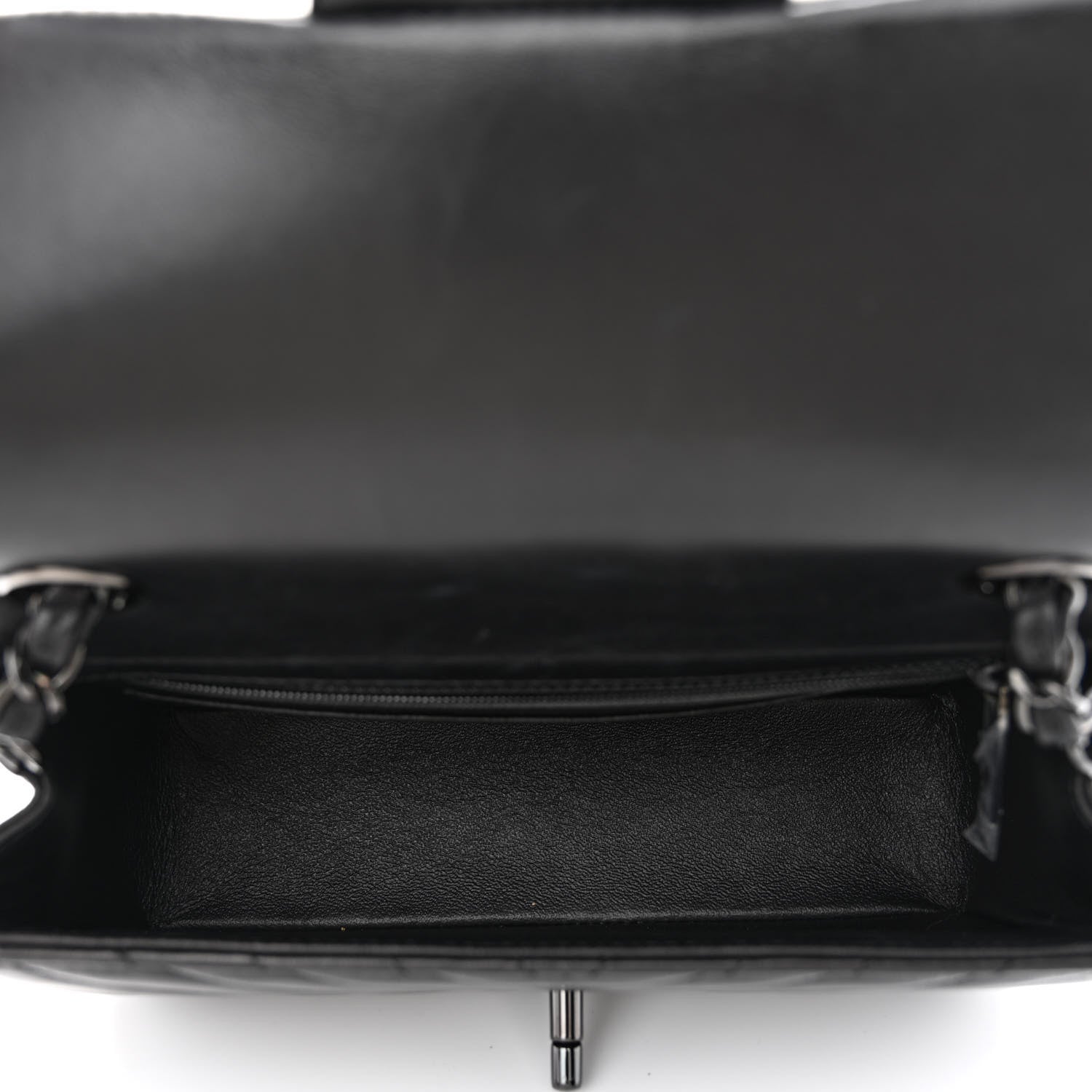 Chanel Lambskin Chevron Quilted Mini Rectangular Flap So Black 4 of 10