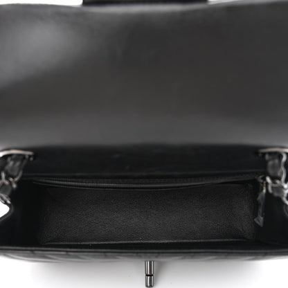 Chanel Lambskin Chevron Quilted Mini Rectangular Flap So Black 4 of 10