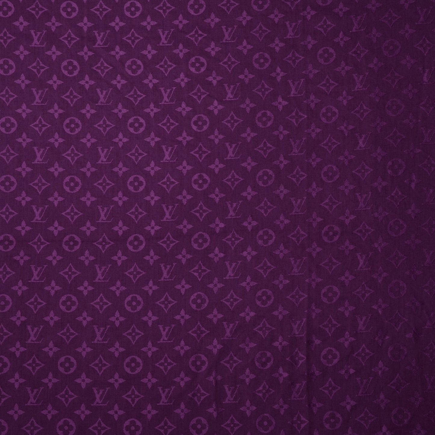 Wool Silk Monogram Shawl Cassis
