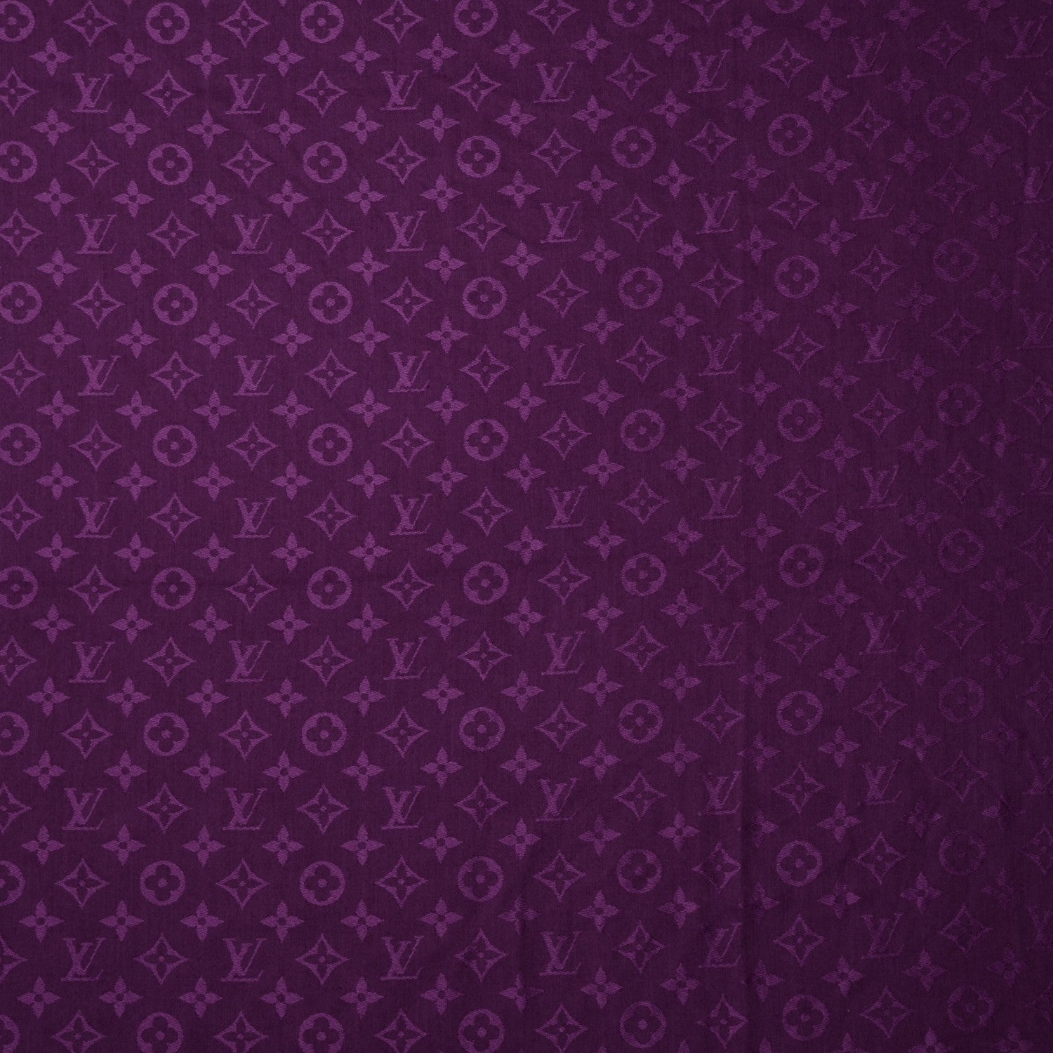 Louis Vuitton Wool Silk Monogram Shawl Cassis 1 of 6