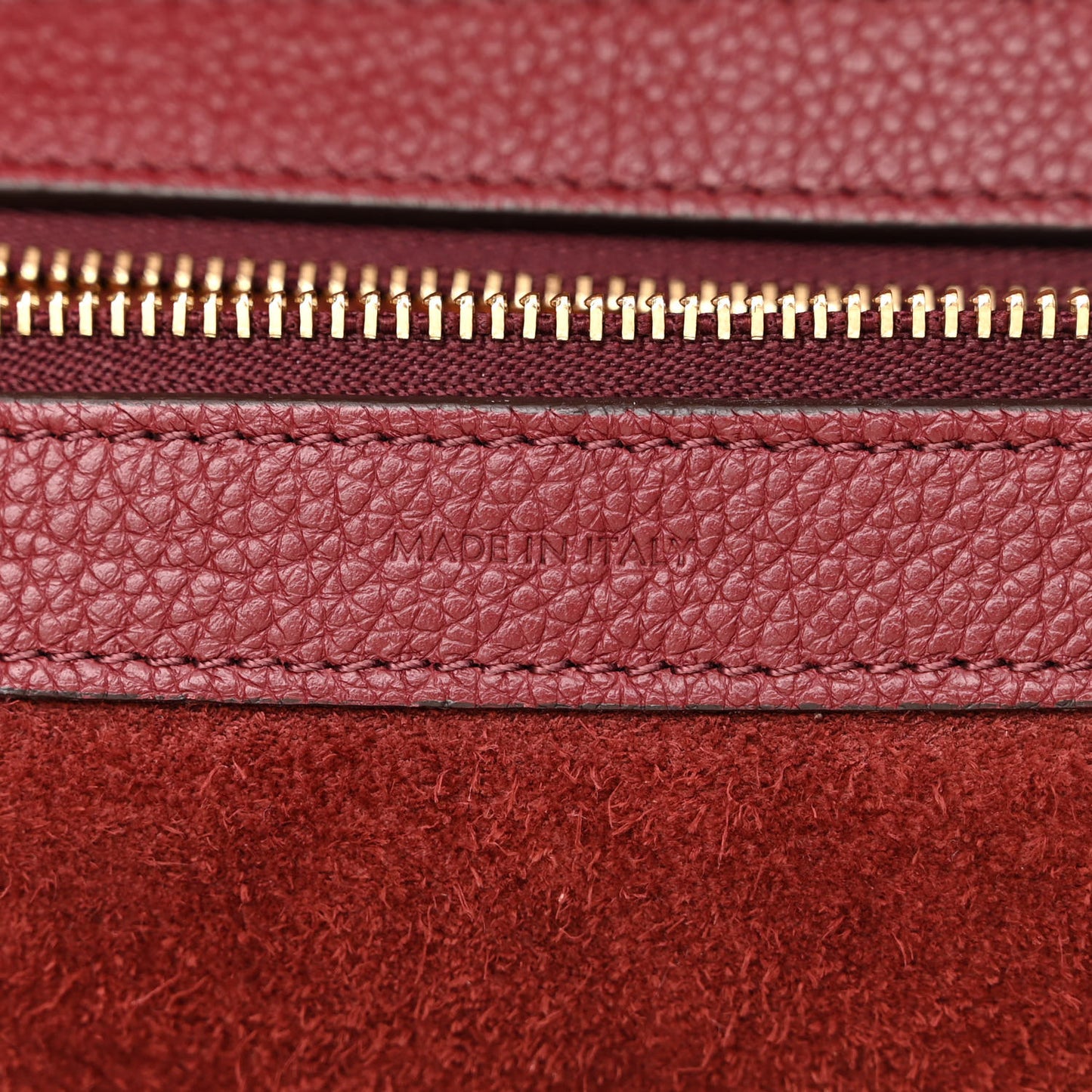 Soft Grained Calfskin Small Belt Cabas Phantom Light Burgundy