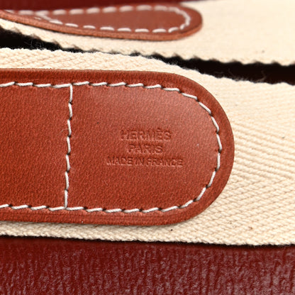 Hermes Kraft Paper Metal Canvas Saddle Box Rouge H 6 of 11