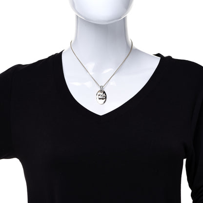 Chanel Crystal CC Pendant Necklace Gold 2 of 6