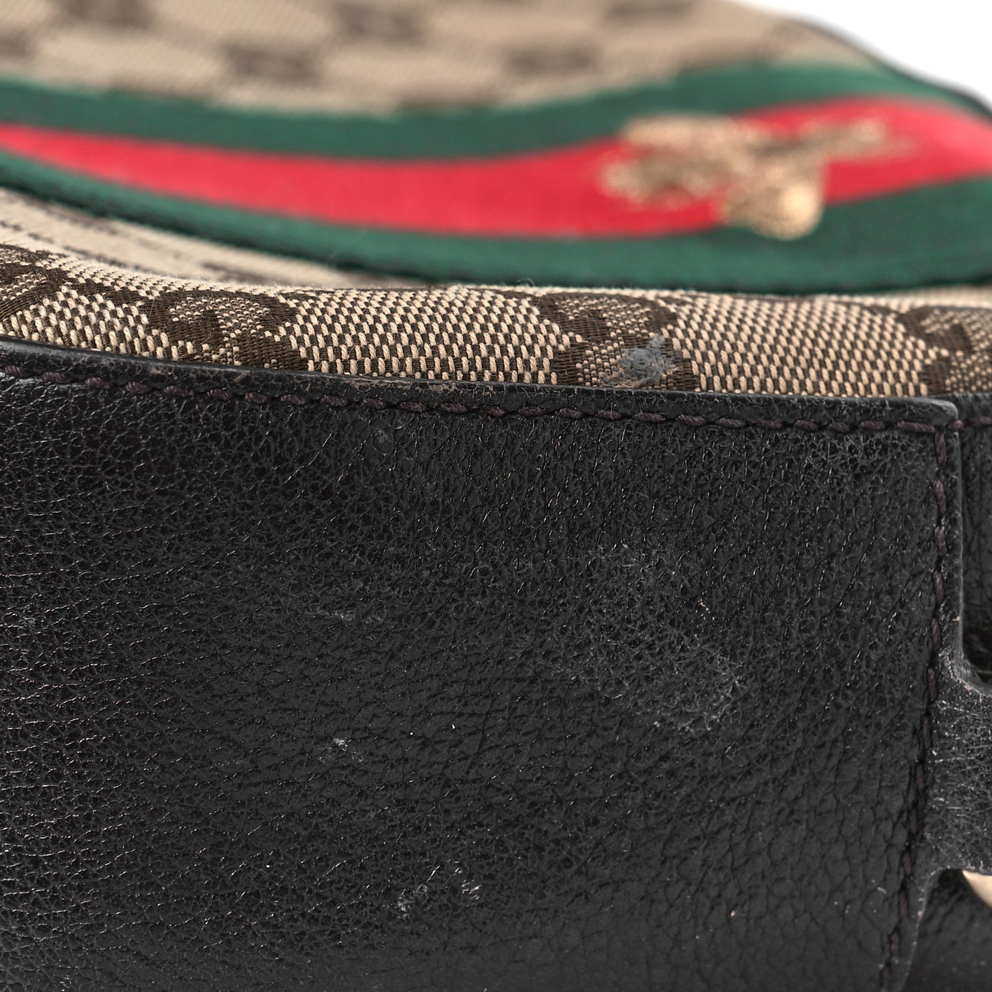 Monogram Web Small Webby Bee Shoulder Bag Dark Brown