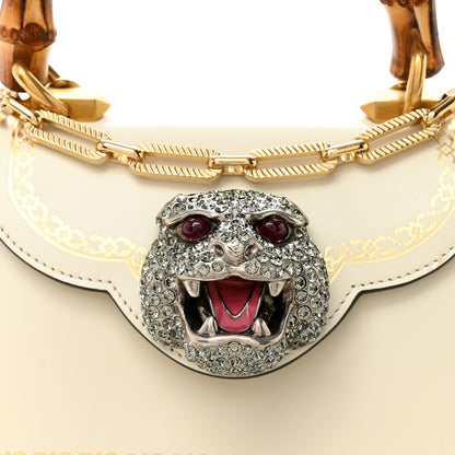 Gucci Calfskin Bamboo Mini Thiara Top Handle Bag White 8 of 10