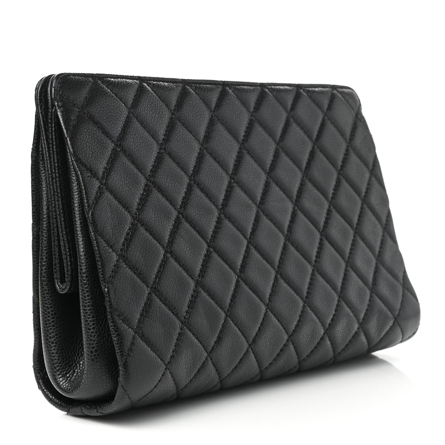 Chanel Caviar Quilted CC Clutch Black 3 of 9