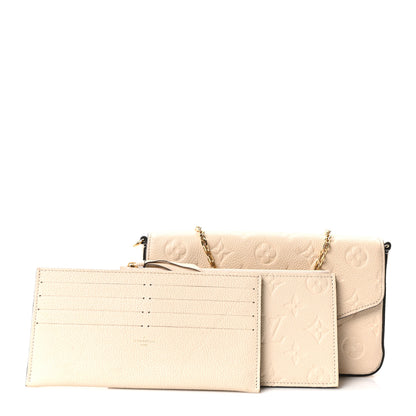 Louis Vuitton Empreinte Pochette Felicie Chain Wallet Cream 3 of 12