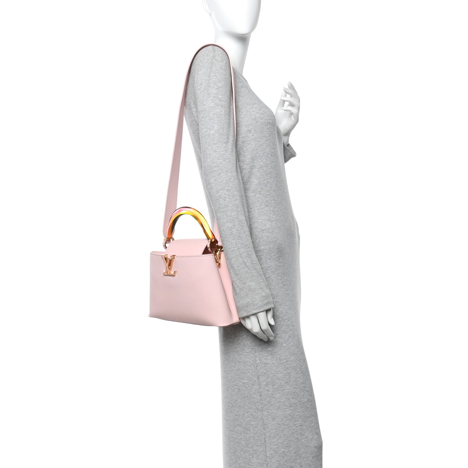 Louis Vuitton Taurillon Resin Murano Capucines BB Rose Jasmin 2 of 9