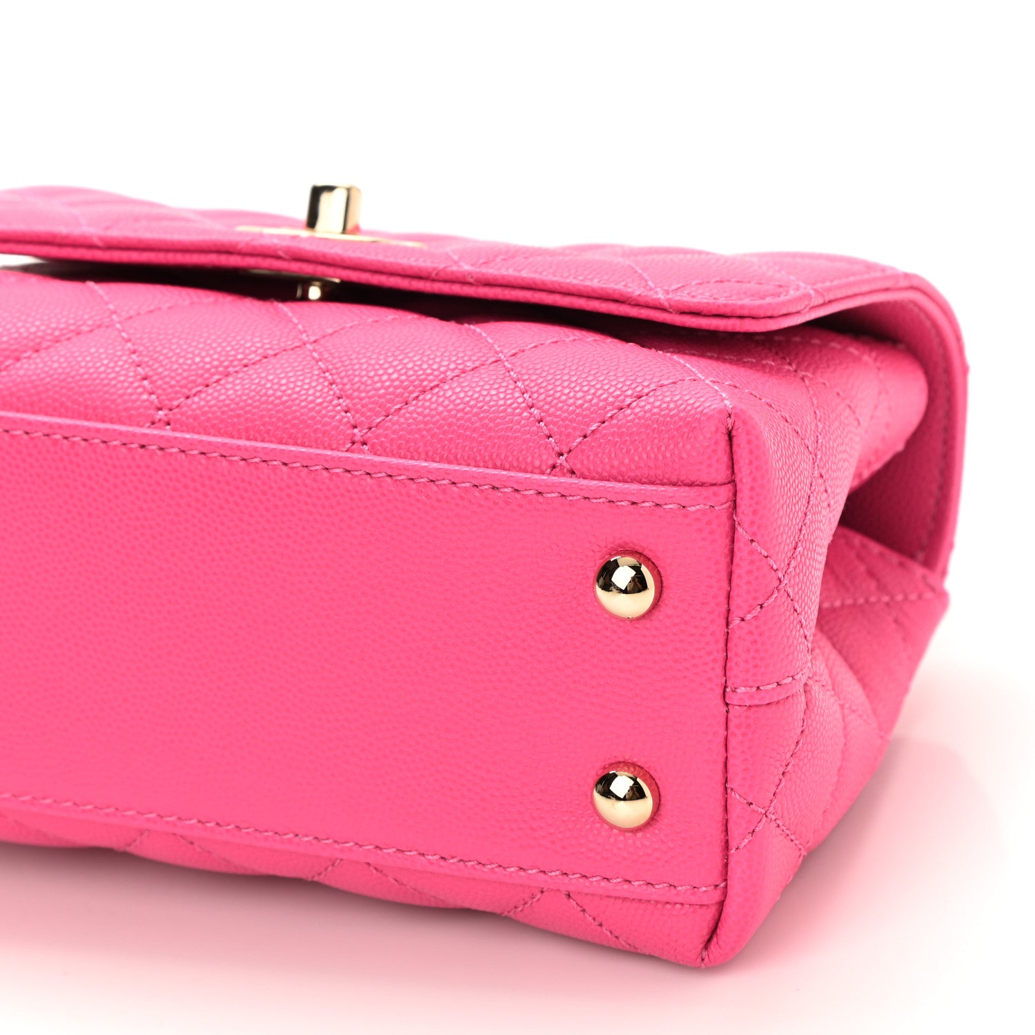 Chanel Caviar Quilted Extra Mini Coco Handle Flap Rose 10 of 10