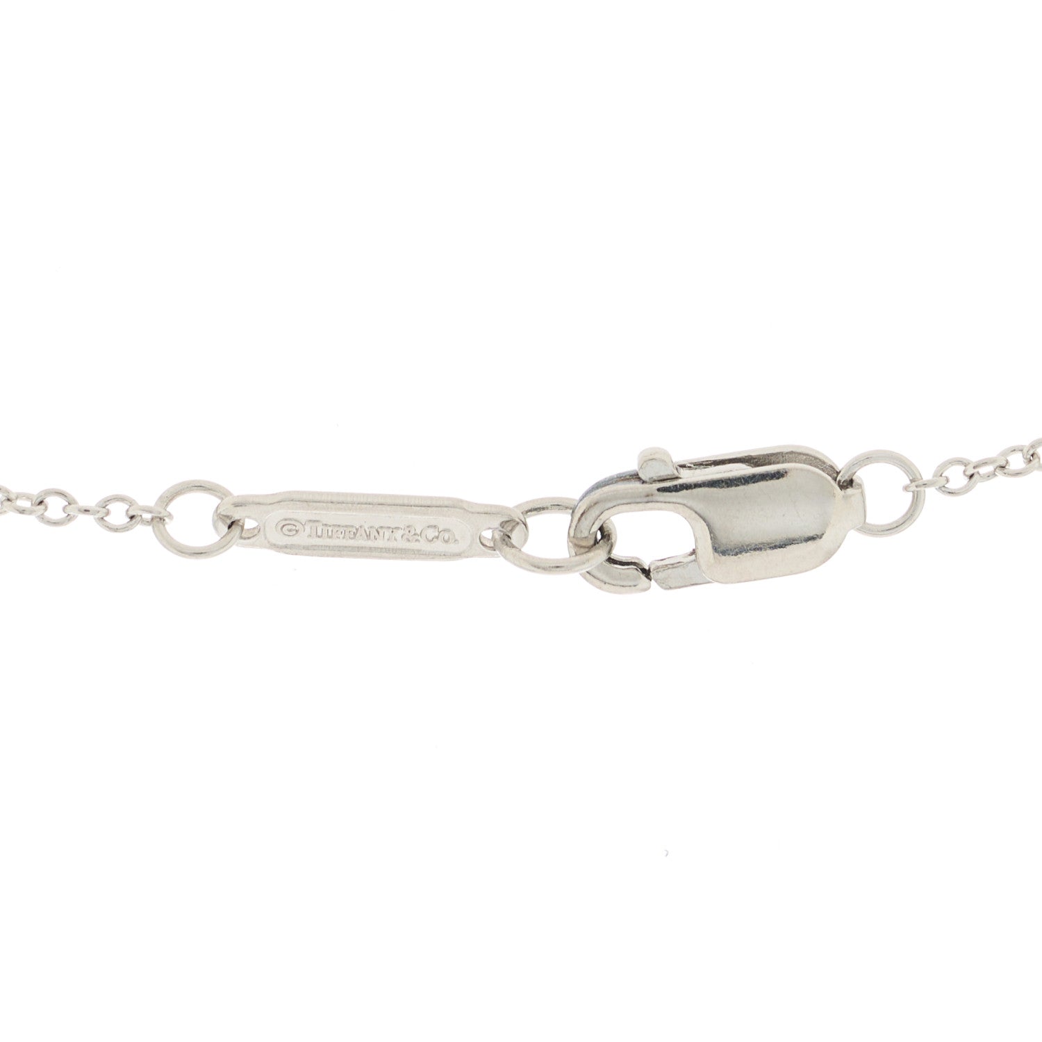 Tiffany Platinum Diamond Swing Drop Pendant Necklace 5 of 6