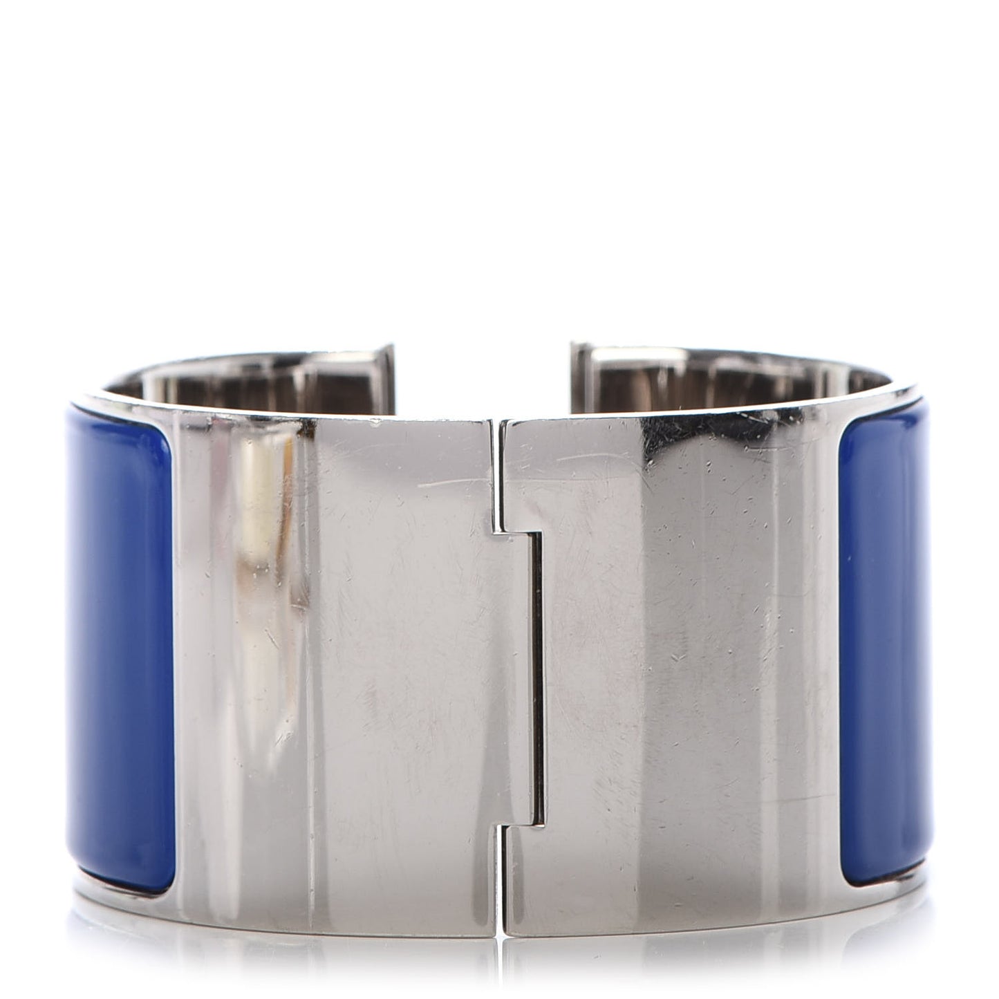 Enamel Extra Wide Clic Clac H Bracelet Bleu Electrique