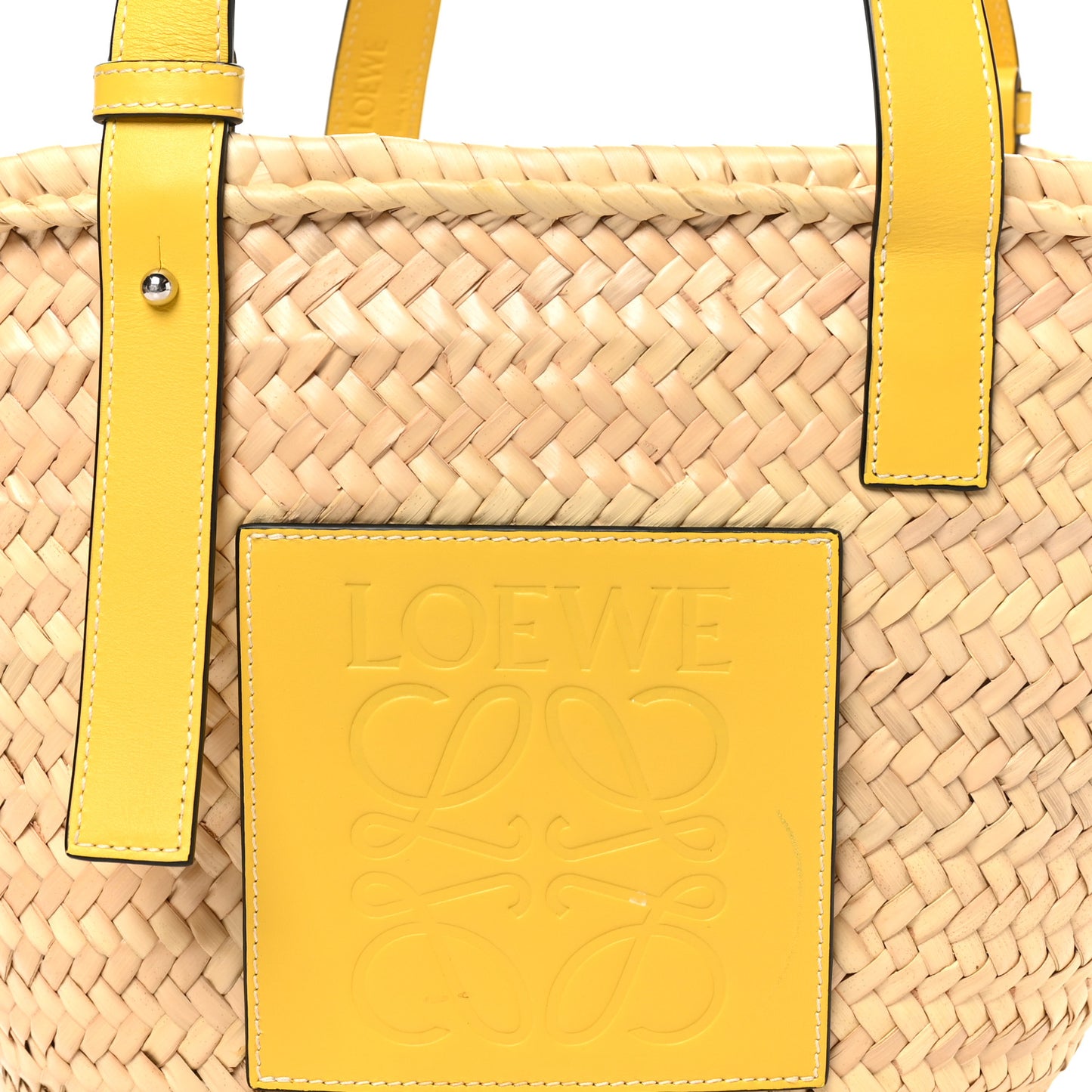 Raffia Medium Basket Tote Bag Natural Tan