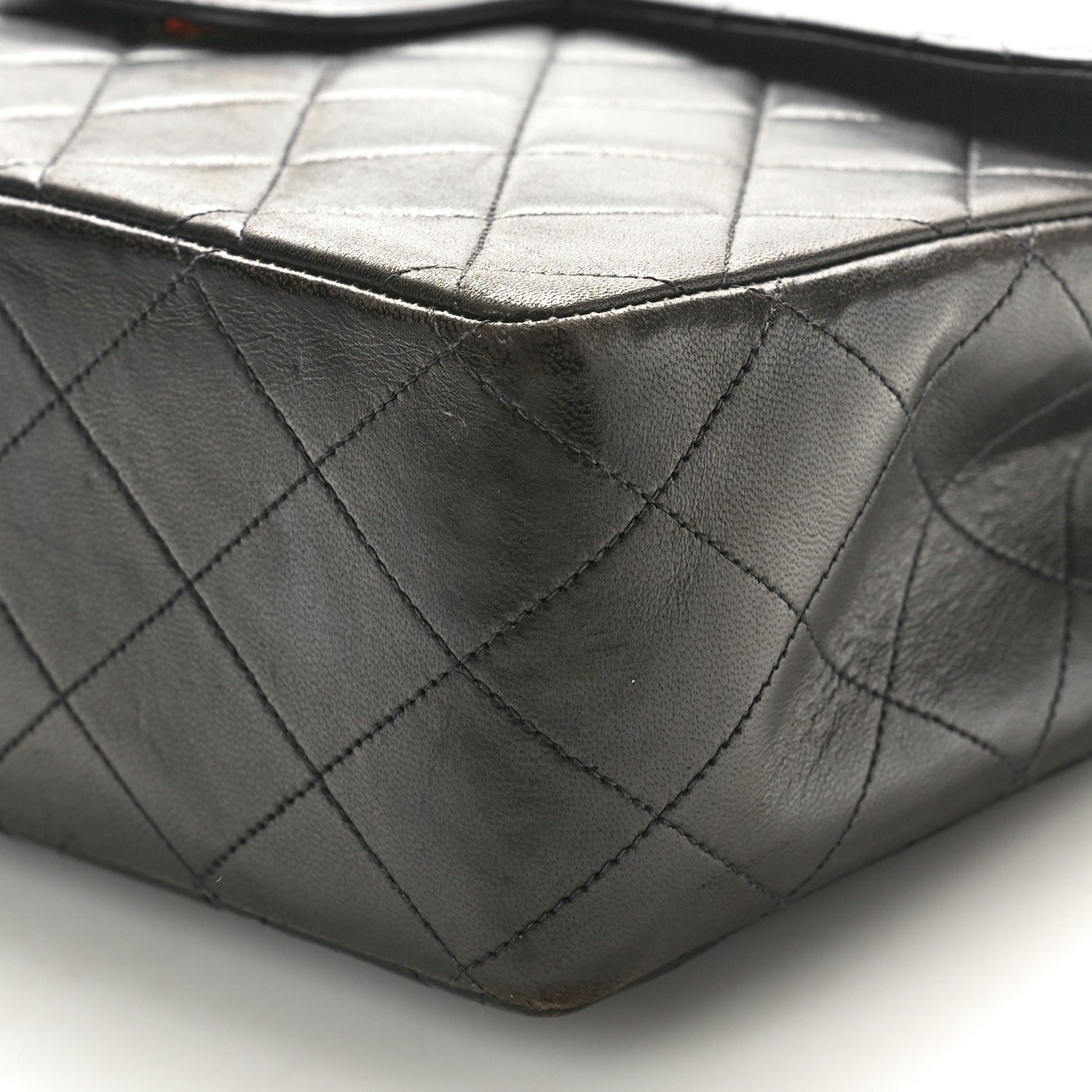 Chanel Lambskin Quilted XL Jumbo Single Flap Black 10 of 10