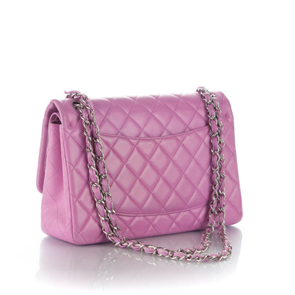 Chanel Lambskin Quilted Jumbo Double Flap Light Purple 4 of 10