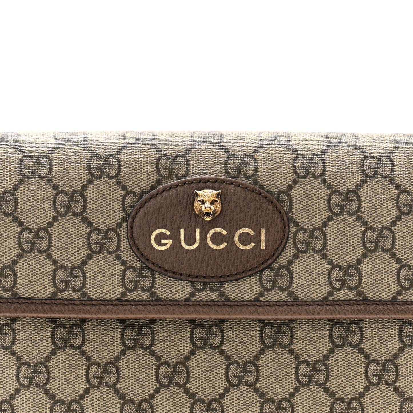 GG Supreme Monogram Neo Vintage Web Belt Bag Brown