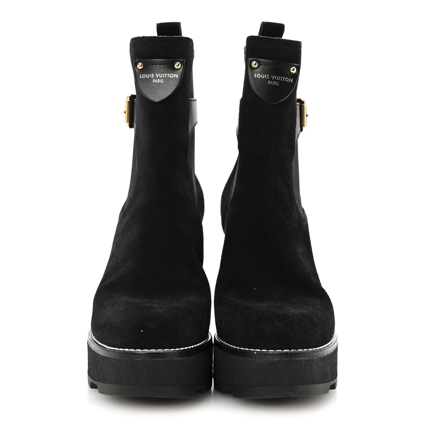 LV Suede Beaubourge Ankle Boot 38 Black