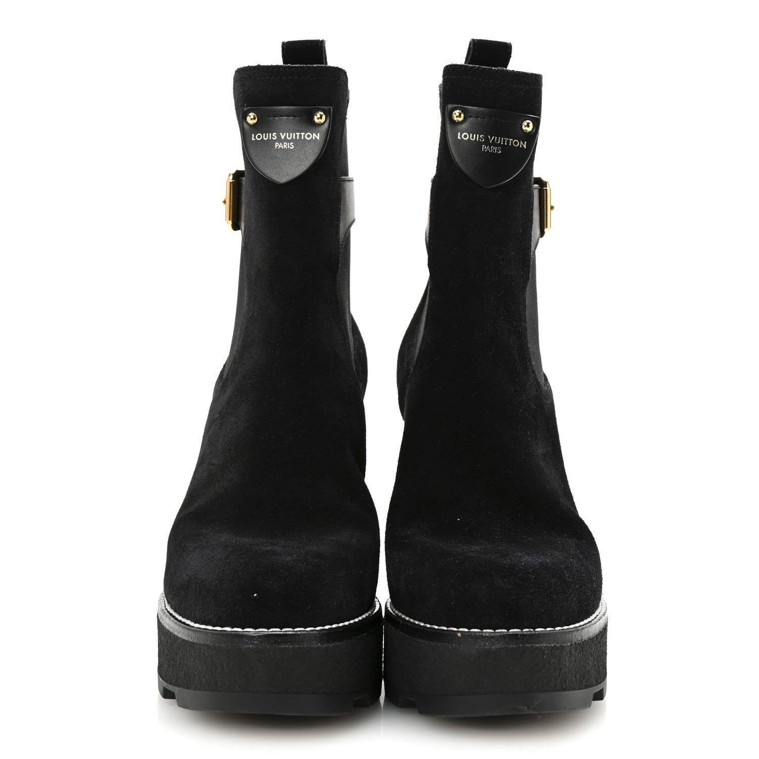 Louis Vuitton LV Suede Beaubourge Ankle Boot 38 Black 3 of 9