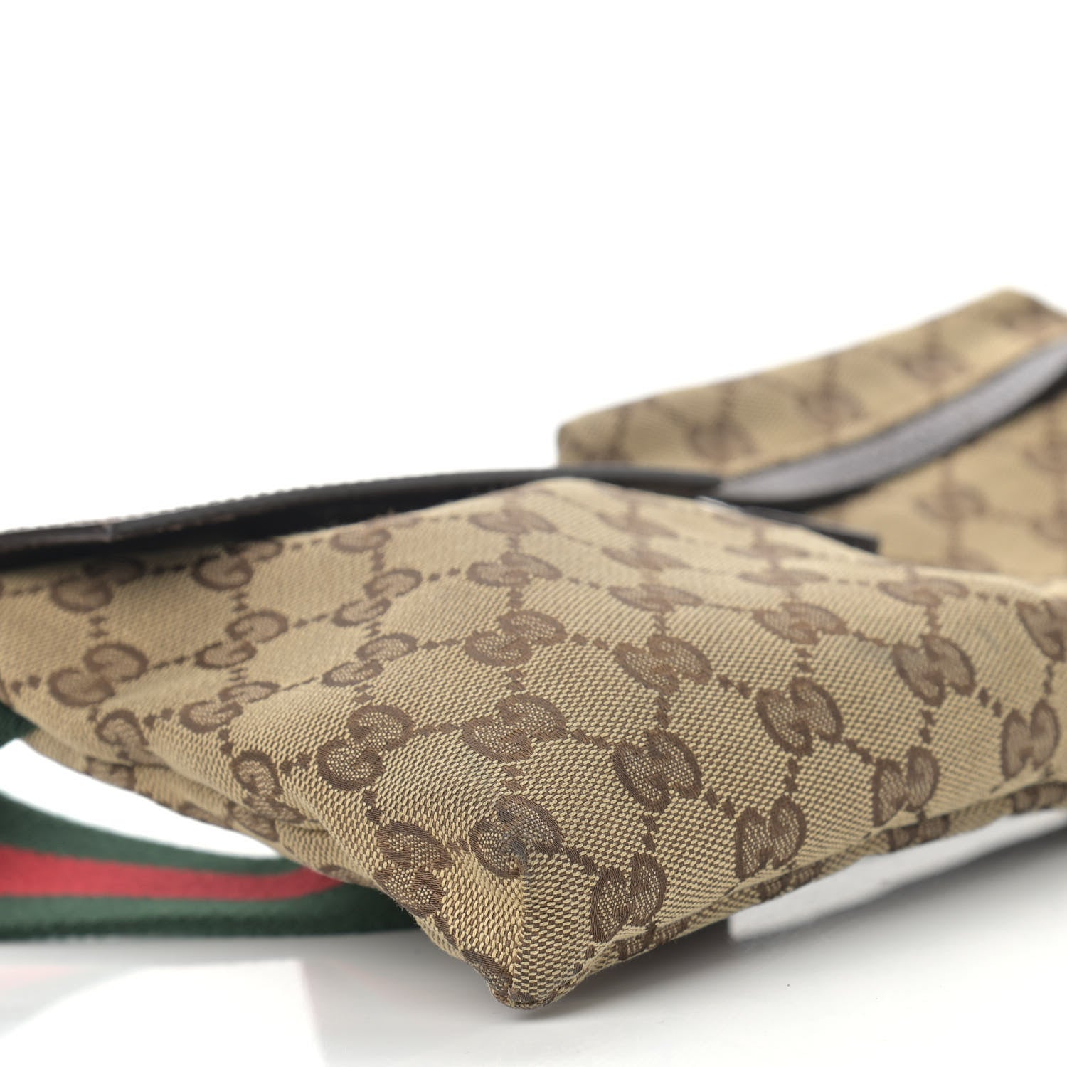 Gucci GG Monogram Double Pocket Belt Bag Dark Brown 10 of 12