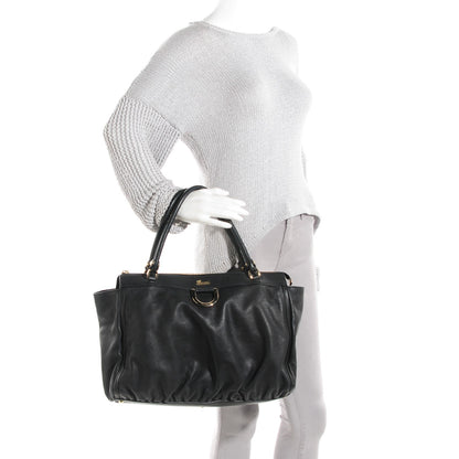 Gucci Calfskin D Gold Tote Black 2 of 7