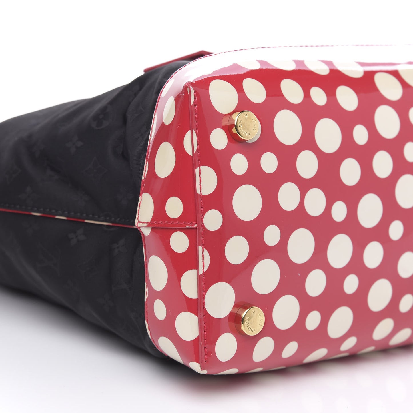 Nylon Monogram Kusama Infinity Dots Vertical Lockit Black Red