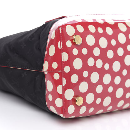 Louis Vuitton Nylon Monogram Kusama Infinity Dots Vertical Lockit Black Red 8 of 11