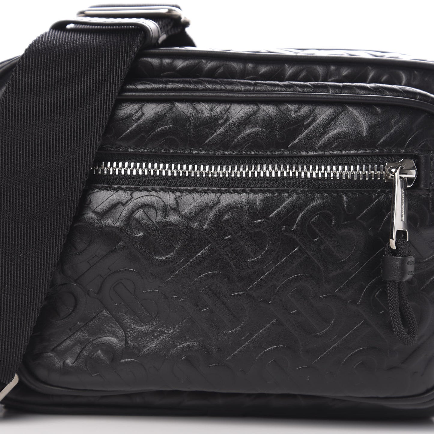 Calfskin Embossed Monogram Small Camera Bag Black