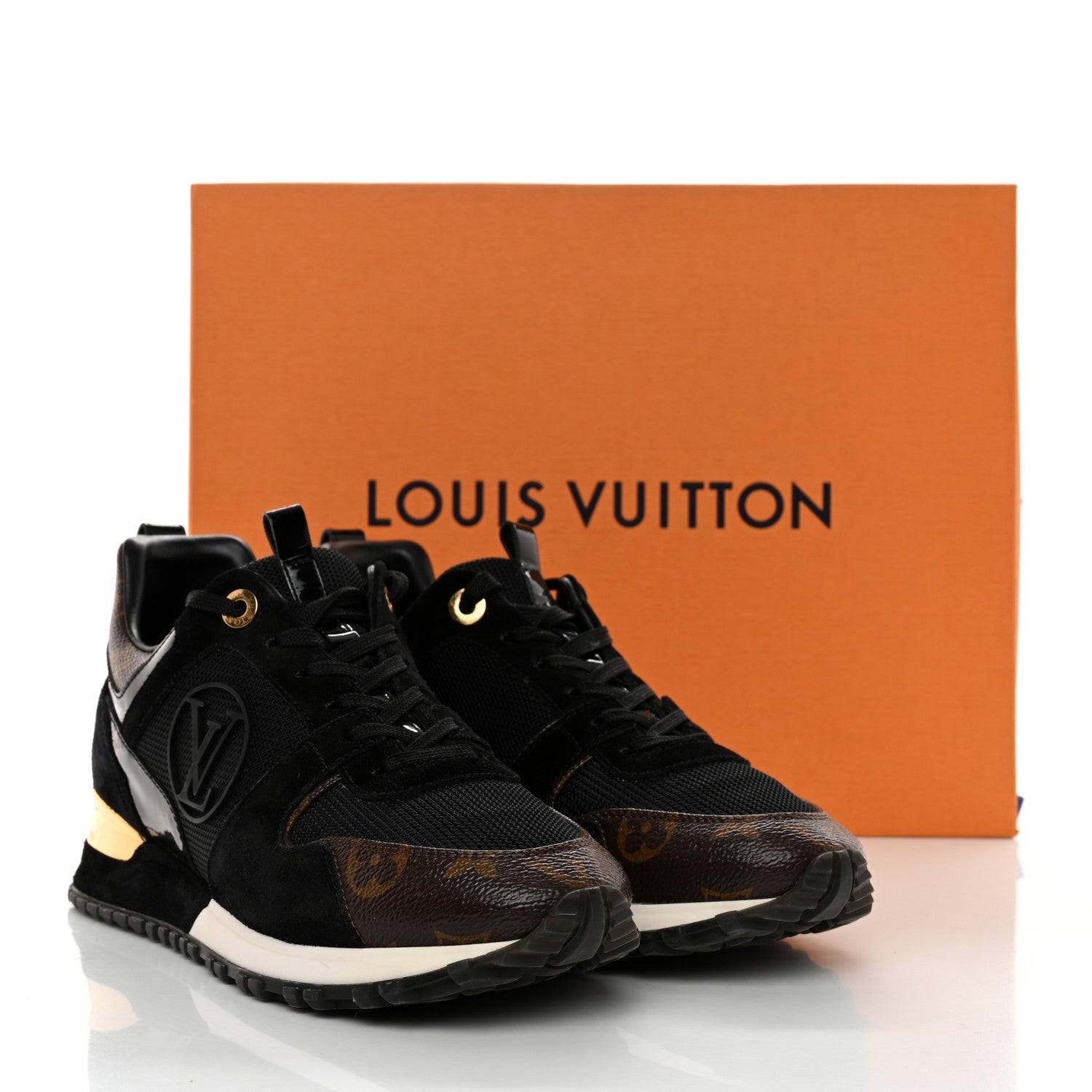 Louis Vuitton Suede Monogram Run Away Sneakers 36.5 Black 9 of 9