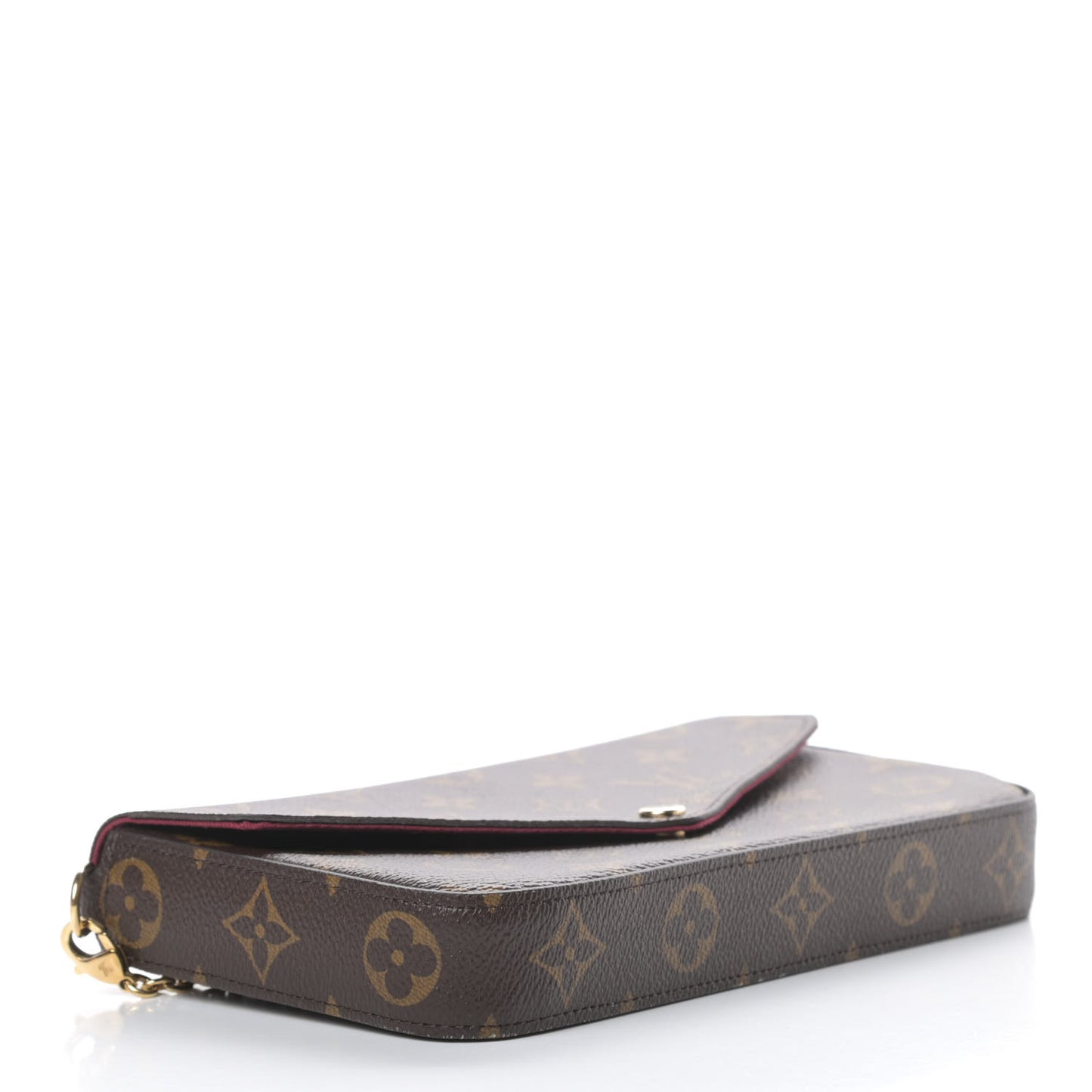 Monogram Pochette Felicie Chain Wallet Fuchsia