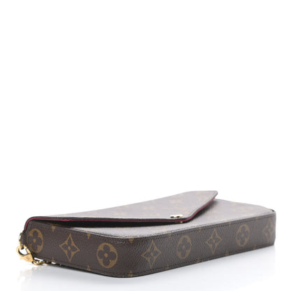 Louis Vuitton Monogram Pochette Felicie Chain Wallet Fuchsia 5 of 15