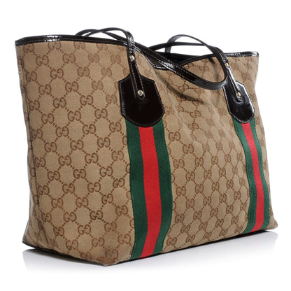 Gucci Monogram Web Large Jolie Tote Brown 3 of 12
