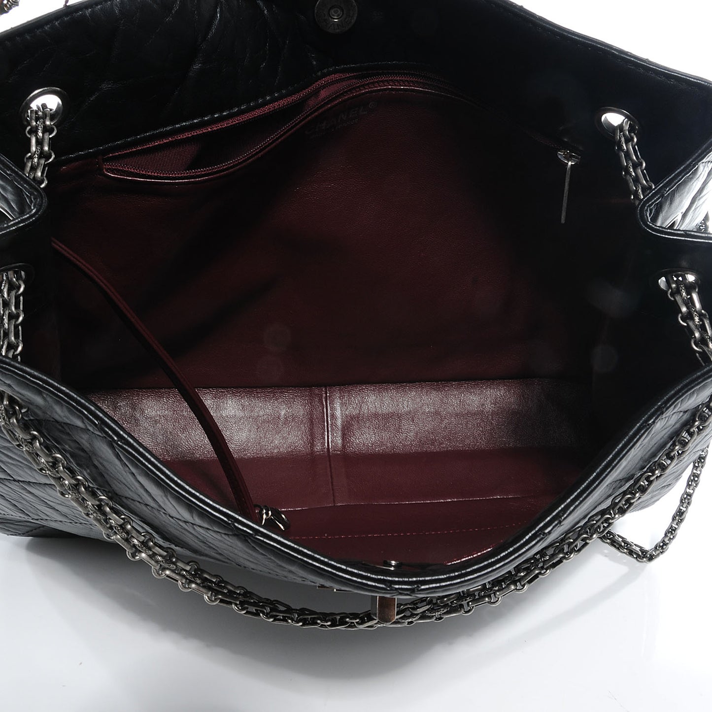 Aged Calfskin Reissue 2.55 Tote Black