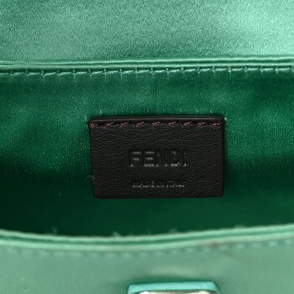 Fendi Silk Satin Mini Cookie Hobo Bag Spring Turquoise 7 of 9