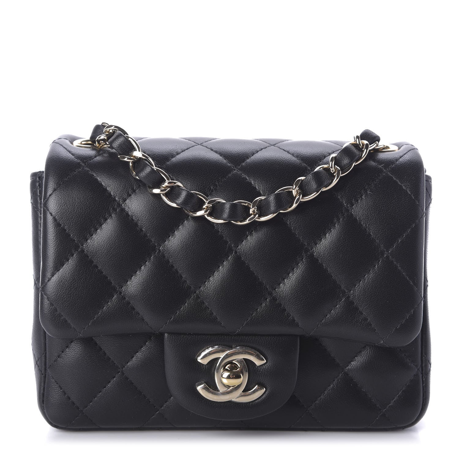 Chanel Lambskin Quilted Mini Square Flap Black 1 of 9