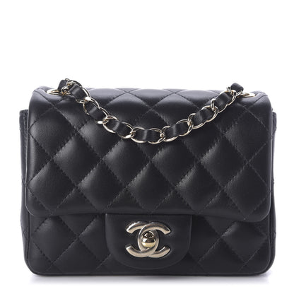 Chanel Lambskin Quilted Mini Square Flap Black 1 of 9