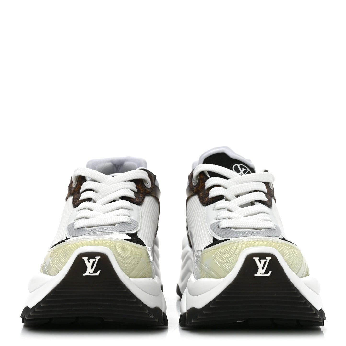 Monogram Calfskin Run 55 Sneakers 35.5 White