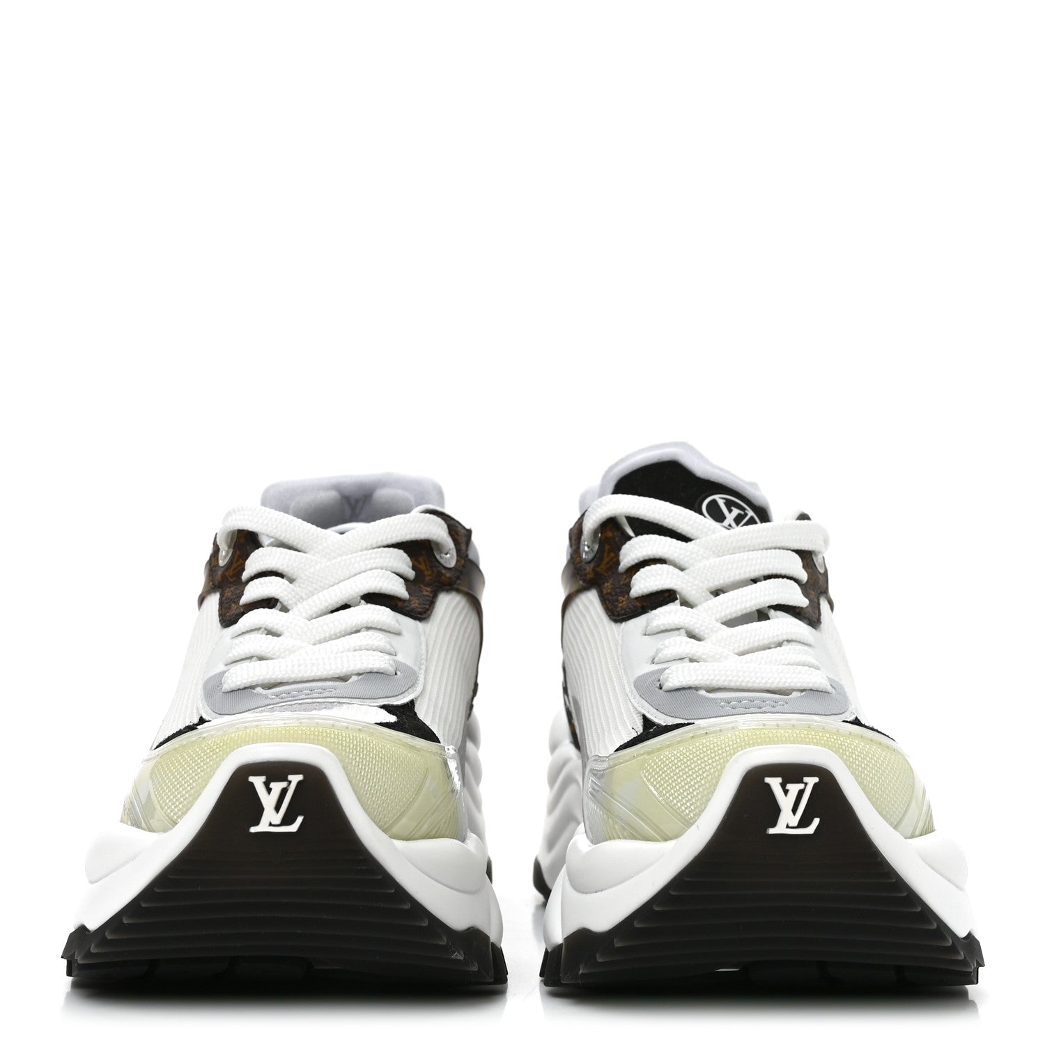 Louis Vuitton Monogram Calfskin Run 55 Sneakers 35.5 White 2 of 9