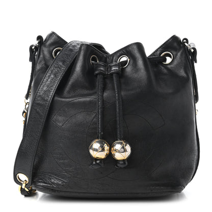 Chanel Lambskin Drawstring CC Shoulder Bag Black 1 of 10