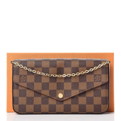 Louis Vuitton Damier Ebene Pochette Felicie Chain Wallet 13 of 13